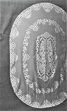 Artistry White Lace Tablecloth 60" X 84" Oval Dining Room Wedding Kitchen