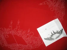 * TRI CHEM HG 2315 CENTERPIECE TREE SKIRT VELVETEEN Liquid Embroidery Picture