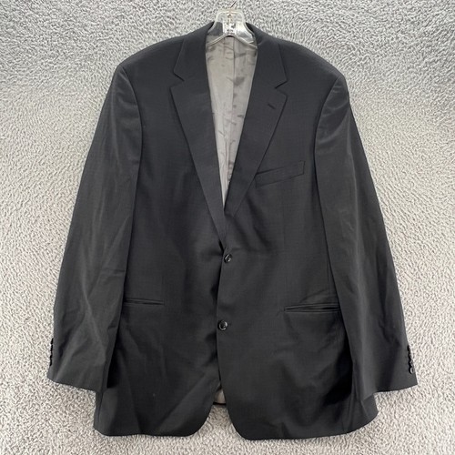 HUGO BOSS Suit Mens 46L Black 2 Button Blazer Wool Dress Pants 40X34 - Picture 2 of 20