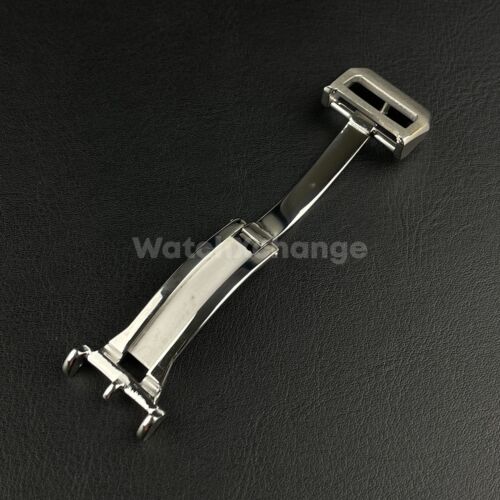 18mm Silver Folding Deployment Buckle Clasp For IWC PILOT AQUATIMER - Picture 4 of 7