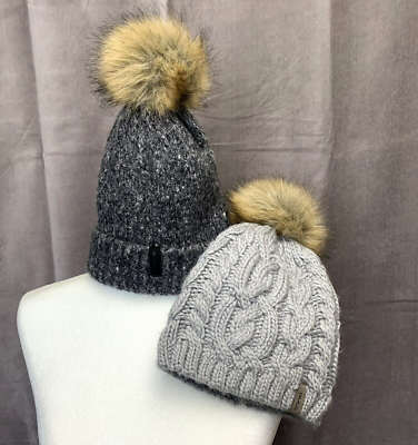 2 BULA WOOL BLEND Beanie Hat Pom Chunky Cable Knit Kid Adult  display picture 1