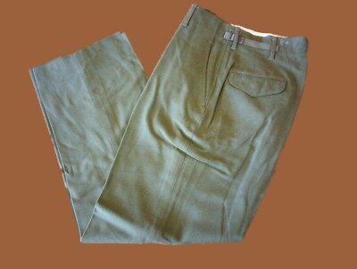GENUINE US MILITARY M-51 MODEL 51 WOOL FIELD PANTS OD GREEN SMALL