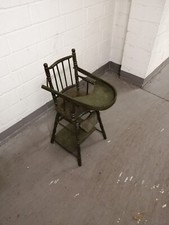 Kinderhochstuhl Kinderstuhl Holz  mit klappbarem Tischchen  Antik  Vintage