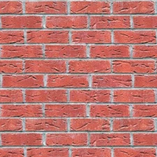 Miniature Dark Red Textured Brick Coating Pattern Home Dolls