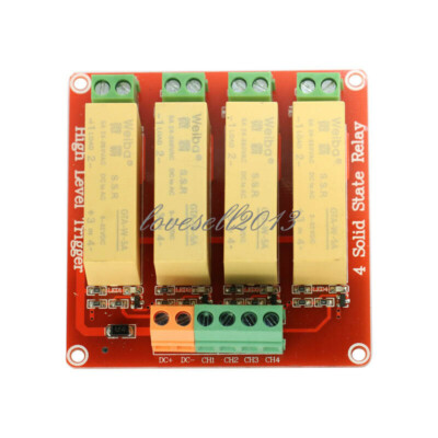 4 Channel SSR Solid State Relay low Trigger 5A 0-2V DC-DC