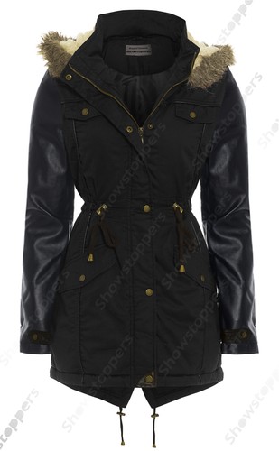 NUOVO TELA Parka ragazze Giacca con cappuccio da IMBOTTITO 7 8 9 anni 10 11 12 - Foto 12 di 13