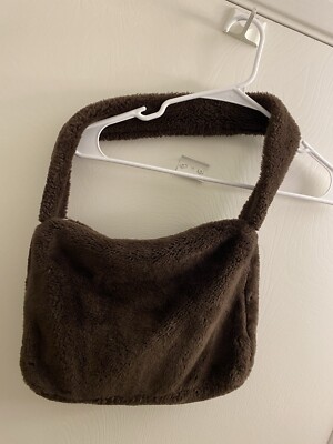 Women Fashion Plush Shoulder Bag Cute Heart Fluffy H&M