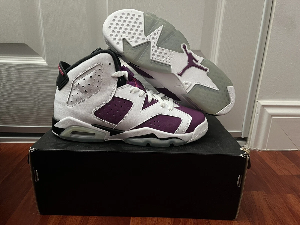 Jordan 6s sales purple and white
