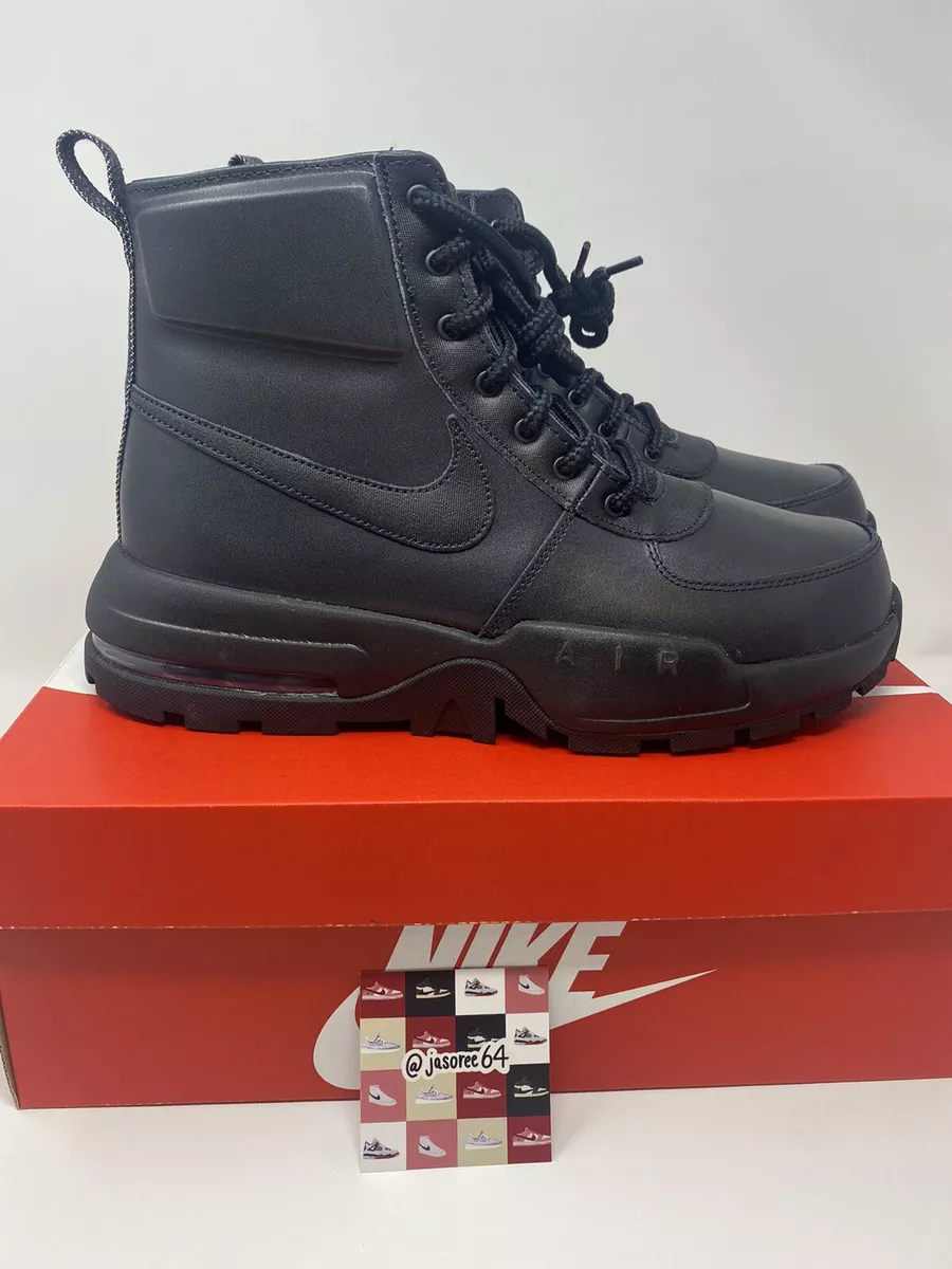 Nike Air Max Goaterra 2.0 Triple Black Leather Sneaker Boot DD5016