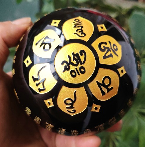 Esfera de cristal de obsidiana natural tallada 1270 g para rezar buena suerte bola de curación - Imagen 3 de 17