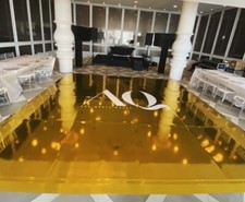 Gold Mirrorchrome Dance Floor Wrap 5ft X 30m - 6mil - Removable - Bubble Free