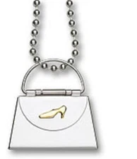 Envelope Purse Locket Pendant 24K Gold Plated Shoe Ball Chain 22" Necklace