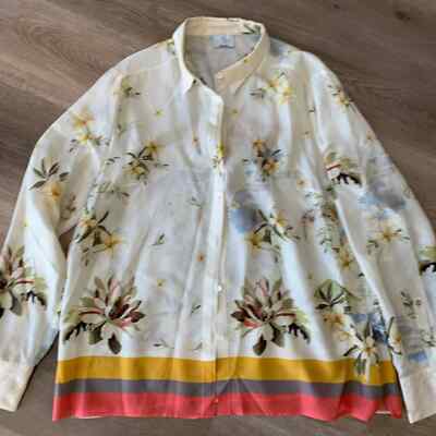 Rare Vintage Bogner Silk Tropical Print