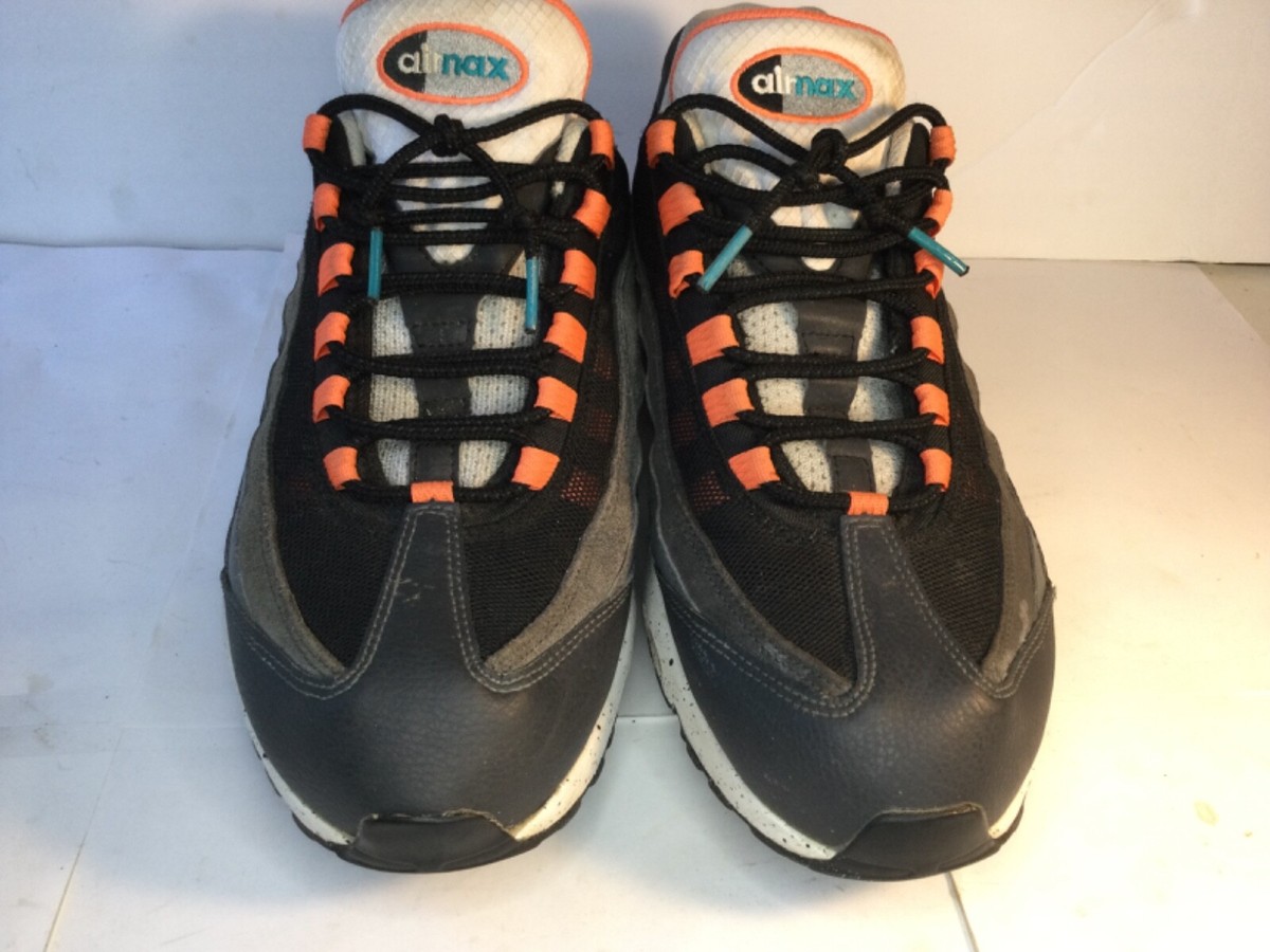 Nike Air Max 95 Black Speckled Men's Size 13 White Orange