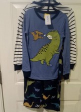 Carter's Boys size 7 flannel dinosaur pajamas set  3 pieces  