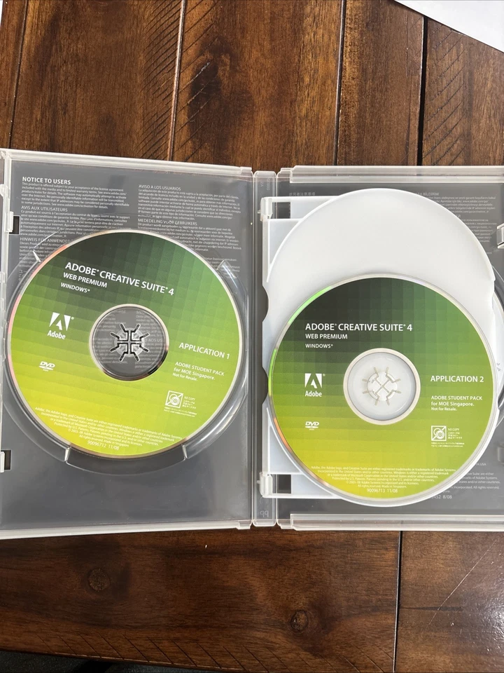 Adobe CS4 web Premium Windows Student Pack MOE Singapore CIB Slipcover - Image 3 of 4