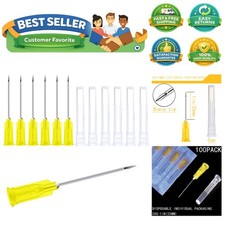 Versatile 100-Pack of 20Ga 1-Inch Disposable Needles - Perfect for Labs and DIY