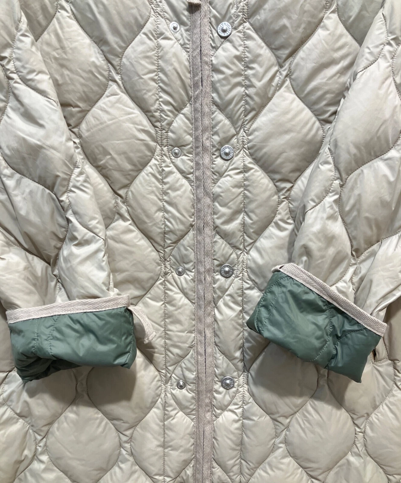 TAION M65 Liner W Zip Down Jacket Men's Size S Beige - product detail image 6