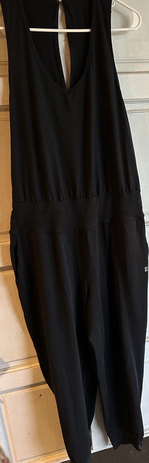 Sweaty Betty Women's Black Solid Sleeveless Regular Jumpsuit XL SB9558 One-Piece