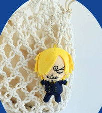 One Piece Official Plush Doll : Sleeping SANJI Key Ring Bag Charm 8cm Genuine