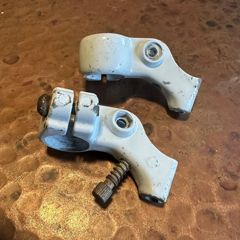 Carrocerías de palanca de freno Old School Star vintage años 80 MTB BMX par voladizo blanco Foto 2 de 4