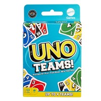 Mattel Games Uno Teams! Kartenspiel Teamwork Edition 112 Karten Klassiker
