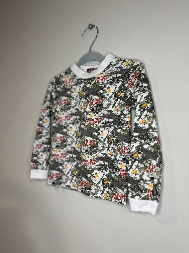 Aviones de combate AOP militares de colección de los 90 y helicópteros Apache talla 18M manga larga Foto 2 de 4