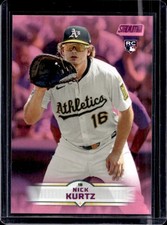 2025 Topps Stadium Club Nick Kurtz RC Pink Foil Rookie #9 Athletics