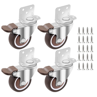 Lenkrollen Set 50MM, 4 StüCke MöBelrollen Aus Tpe, Transportrollen Mit 20 Schrau