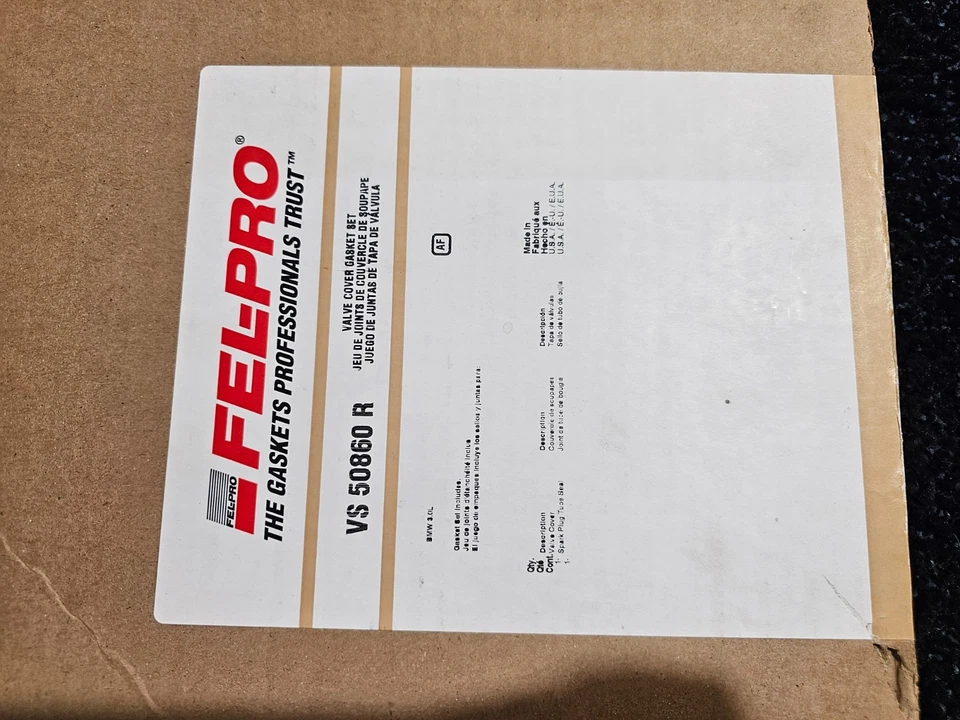 Junta de cubierta de válvula de motor Fel-Pro VS50860R para BMW 3,0 L L L6 2006-2007 Foto 2 de 4