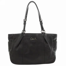 Coach F17721 Gallery Leather East Waist Handbag Tote Shoulder Logo Black