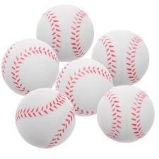 6 Pcs PU Training Softballs Practice Baseballs for Outdoor Sports
