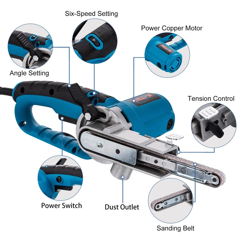 KATSU Tools Precision Power File Sander, 400W Electric Thin Belt Sander - Image 3 of 4