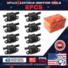 8X Square Ignition Coils For Chevy Silverado 1500 GMC 5.3L 6.0L 6.2L V8 UF413 US