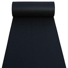 3 x 15 ft Aisle Runners Wedding Accessories 2mm Black Aisle Runner Carpet Rug...