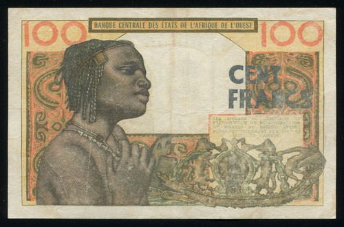West African States - 100 Francs Banknote - ND (1959-1962) P-2b (F+) - Picture 2 of 2