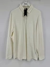 Adidas Core LS Polo Shirt Men's Large Cream Long Sleeve Golf Wear/32960