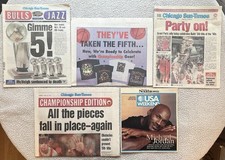 1997 Chicago Sun-Times Chicago Bulls 5th championship, 1996 Trib and Southtown 1997 Chicago Sun-Times Chicago Bulls 5th championship, 1996 Trib and Southtown