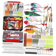 Fishing Tackle Box Set – Lure Kit for Freshwater & Saltwater, 298pcs