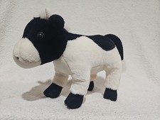 Black  White Milk Cow 12" Stuffed Animal Plush Toys Tag Removed Holstein Nice