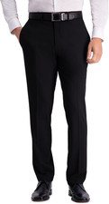 Men's Slim Fit Solid Performance Dress Pants for Stylish Comfort
