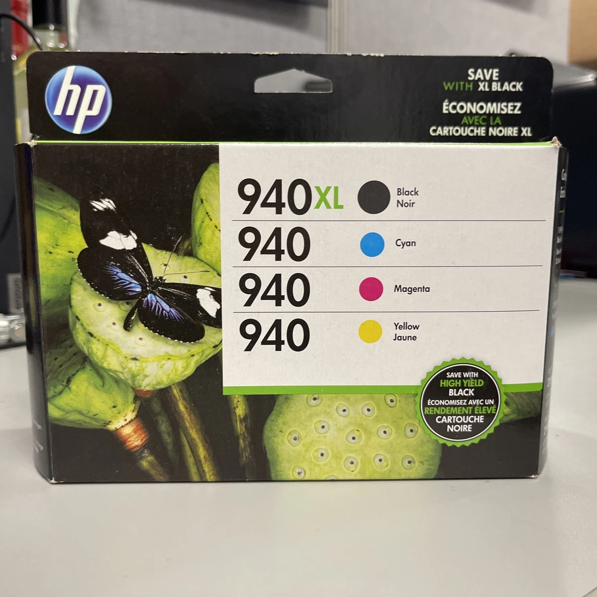 Lot De 5 Cartouches D'encre HP 940 Originales, Noir Et Combo Couleurs, Neuves