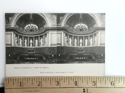 Palais du Luxembourg La Salle des Séances Stereoview Le Merveilleux 1905