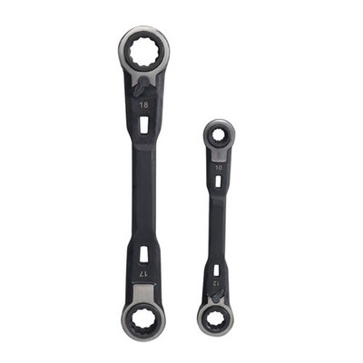 2Pcs 4 In 1 Double End Wrench Set Flat Wrench Tool Multifunction Thin for Plumb