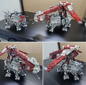 Star Wars Dropship with AT-OT Walker Lego MOC #10195 & 75337 X 2