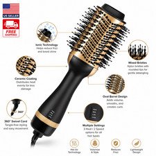 4 in 1 Hair Dryer Brush Hot Air Brush Ceramic Ionic Volumizer Styler All Hair