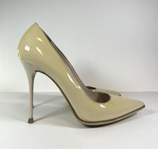 GIANMARCO LORENZI EU38 US8 Pointed Toe High Heels Patent Leather Classic Pumps