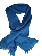 Vintage Scarf Navy Blue 100 Acrylic Made in Japan 56" Long So Soft EUC Winter