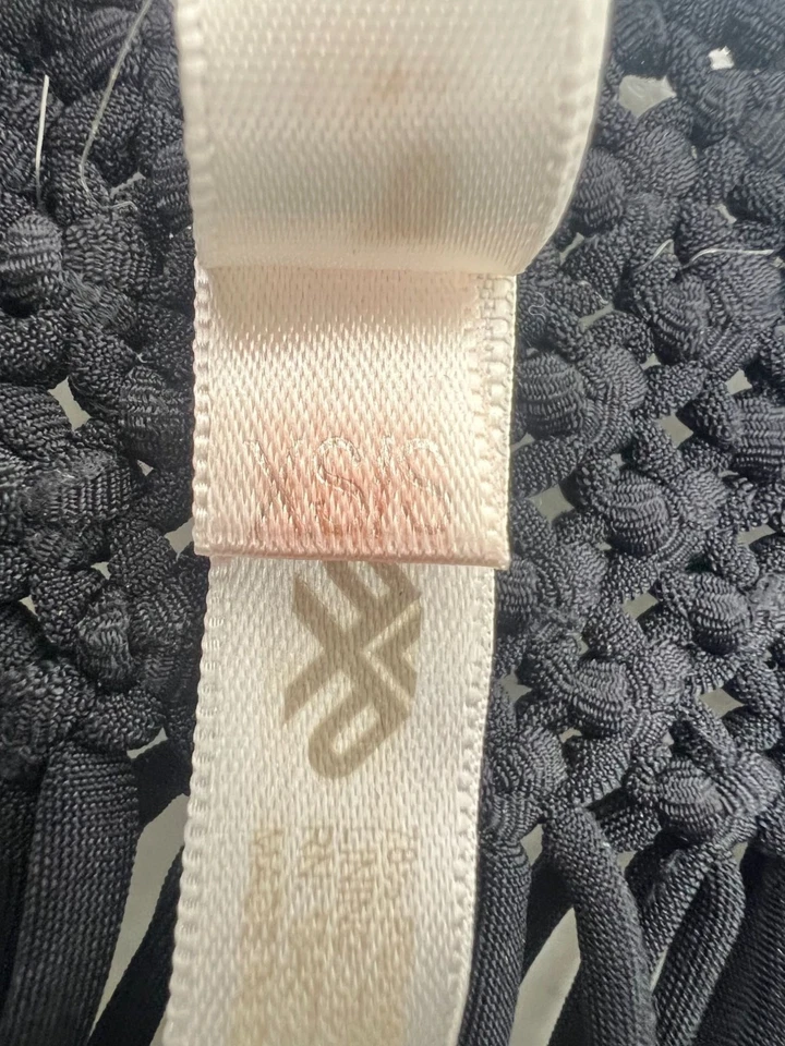 Falda PilyQ Negra Macramé Flecos Natación Cubierta Mini Sarong Playa Resort Ropa Foto 4 de 4