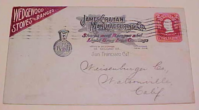 US WEDEWOOD STOVE & RANGES PICTORIAL AD COVER 1906 JAMES GRAHAM MANUFACTURING